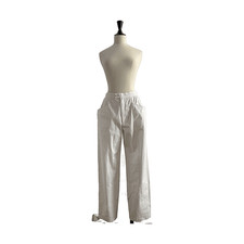 Vintage YVES SAINT LAURENT Saint Laurent Rive Gauche White Wide-Leg Trousers ...