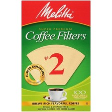 Melitta Cone Coffee Filter 2 100 Count- Natural Brown 1 Box,