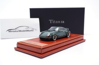 Singer DLS (Porsche 964) - Oak Green Metallic - MakeUp - 1:64 - Titan64 (TM004E)