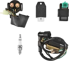 Ignition Coil 5 Pin CDI Box Regulator Rectifier Spark Plug for 50cc 70cc 90cc 11