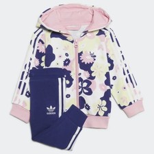Adidas Baby Floral Print Hooded Jumpsuit