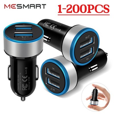 1-200x US Dual 18W USB C Fast Charging Adapter Cigarette Lighter Car Charger Lot