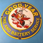 Vintage Tires Sign - Porcelain Gas Service Tires Advertising Sign