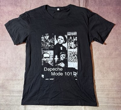 Depeche Mode 101 Tour Concert Signature Black Unisex Adult Sz Large Retro 80s