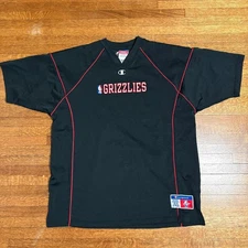 Vintage Champion NBA Authentics Vancouver Grizzlies Shirt XL Black Teal Red Rare