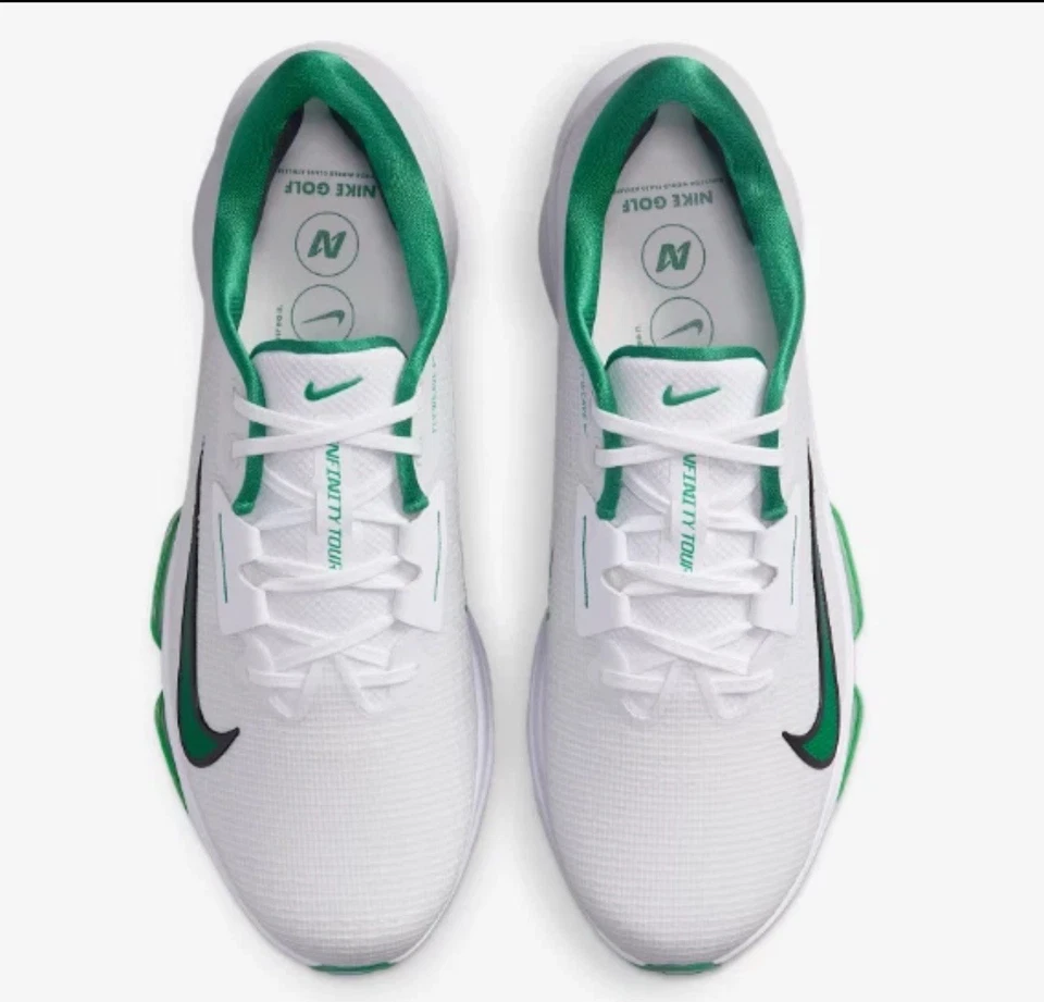 Zapatos de golf Nike Air Zoom Infinity Tour 2 fotón polvo/verde HQ2158-100 talla 10,5 Foto 2 de 4