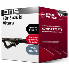 Anhängerkupplung abnehmbar + E-Satz 13pol spezifisch für Suzuki Vitara 15-