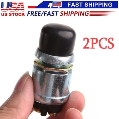 2PCS 12 Volt DC Heavy-Duty Start Momentary Push-Button Starter Switch (50 Amps)