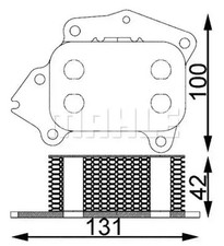 Engine oil cooler CLC 194 000S MAHLE for VOLVO CITROËN PEUGEOT FORD