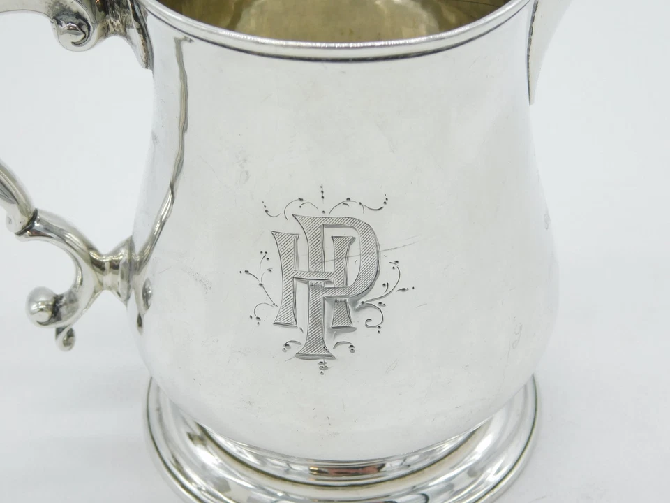 Jarra de plata esterlina Jorge II conversión jarra crema antigua 1759 Londres Foto 2 de 4