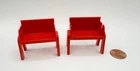 Playmobil Vintage-Style Red Grill, No Skewers - 2 Pieces