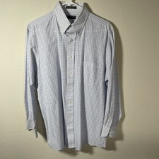 Mens Arrow Company Dress Shirt Long Sleeve 15.5-32/33 Collard Wrinkle Free