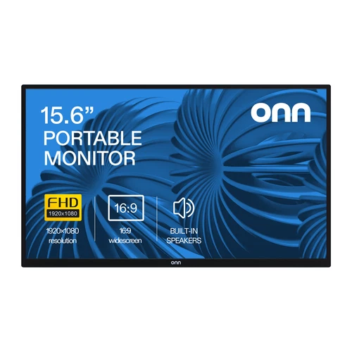 Onn 15.6 in Portable LCD Monitor, Full HD 1920 x 1080 IPS Display, Mini-HDMI and