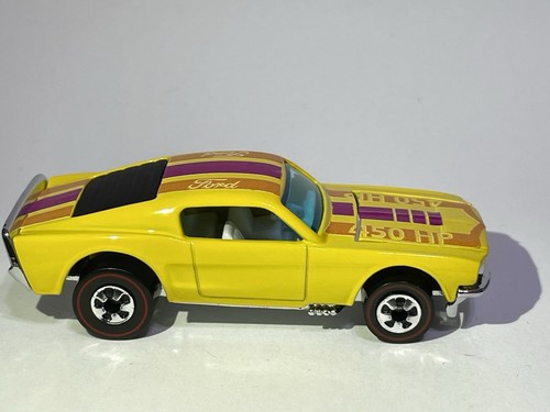 “CUSTOM MADE” Gloss Yellow REDLINE HOT WHEELS 68 MUSTANG STOCKER - Picture 2 of 7