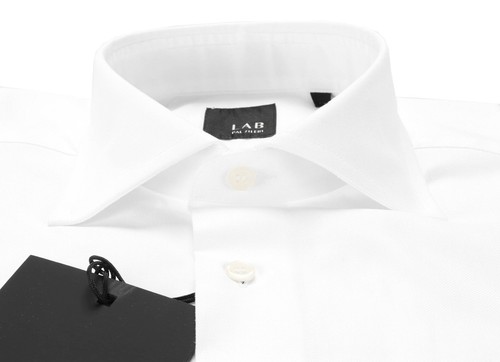 NEU MIT ETIKETT LAB PAL ZILERI KLEID SHIRT einfarbig weiß Baumwolle Luxus Italien 42 16 1/2 - Bild 2 von 2