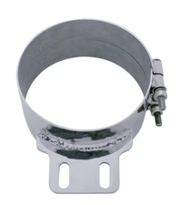 United Pacific Stainless Steel Butt Joint Exhaust Clamp with Straight Bracket