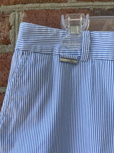 Ralph Lauren Active - Size 14 - Blue White Stripe Bermuda Shorts Stretch - Bild 2 von 5