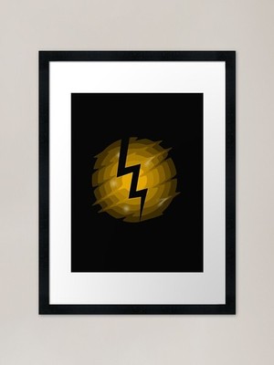 Donner mit Blitz Gerahmtes Kunstwerk P Gerahmtes Wandbild Poster Leinwanddruck Bild
