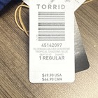 Torrid Pull On Washable Challis Wide Leg High Rise Pant Toile Blue Size 1 R — photo 7