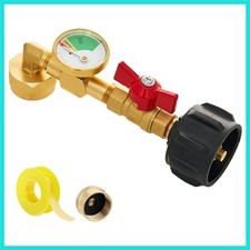 Propane Refill Adapter with Valve and Gauge,Fill 1 lb Bottles from 20 lb Tank...