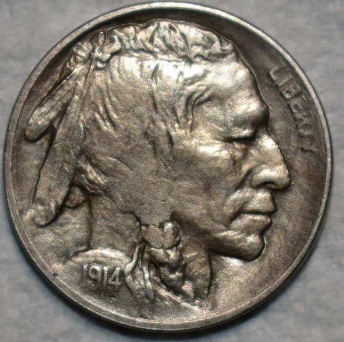 Extra Fine 1914-S Buffalo Nickel, Well-Detailed, Tougher Date specimen.
