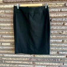 Banana Republic Skirt Black Stretch Cotton Pencil Straight Size 4 NWT 70
