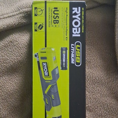#ad Ryobi USB Lithium High Pressure Inflator Kit FVIF51K Lithium Ion Battery $49.99