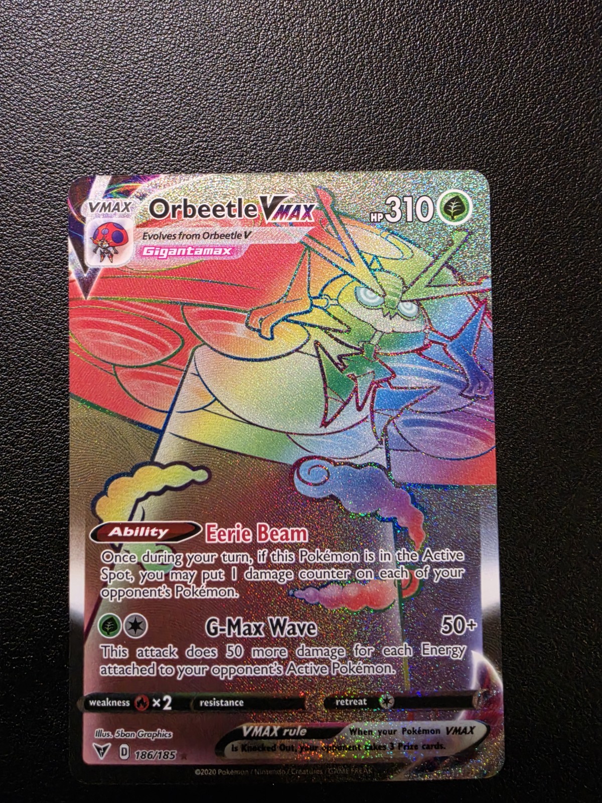 Orbeetle VMAX (Secret) 186/185 Swsh04: Vivid Voltage Holo