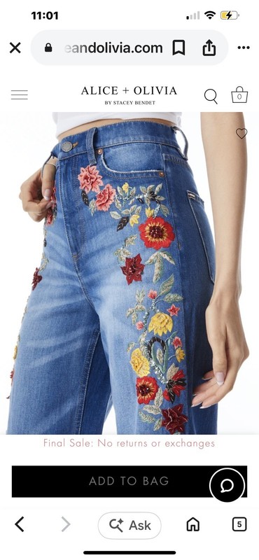 Alice And Olivia Embroiled Jeans 