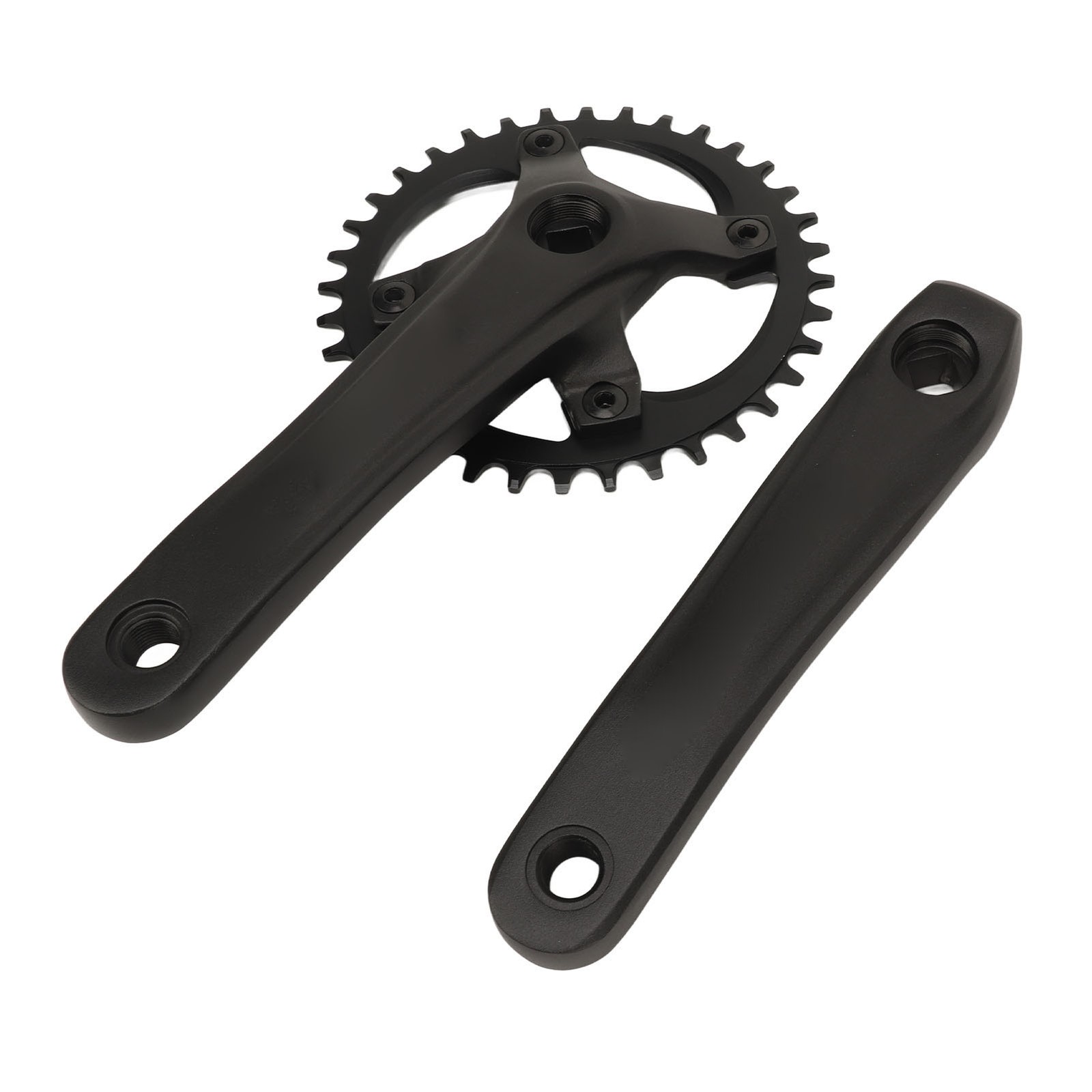 :104 BCD Mountain Bike Single Speed Crankset 36T Square Hole Crank Positive.