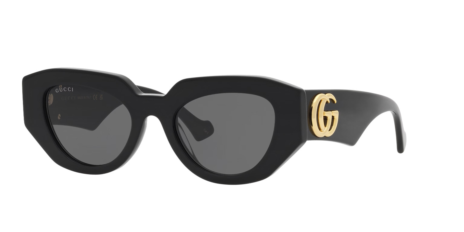 Gucci GG1421S 51mm Black Sunglasses – Retro Round Frame – 100% Authentic