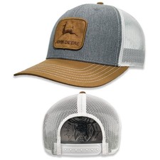 LP86105 - John Deere Men's JD Sueded Patch Embro Cap