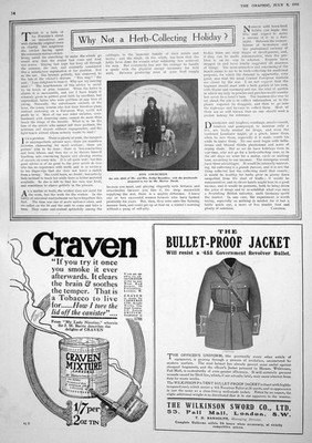 Antique Print 1916 Bourchier Greyhounds Wilkinson Sword Craven Vinolia Soap