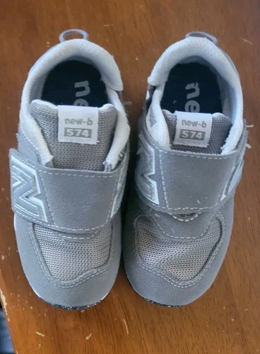 New balance bambino nuovo b 574 taglia 7 grigio e bianco