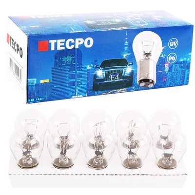 50x TECPO P21/4W BREMSLICHT RÜCKLICHT BAZ15D GLÜHBIRNE 12V 21/4W KUGEL-LAMPE