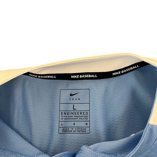 Nike Baseball Trikot Jungen Größe L Hellblau Weiß Kurzarm V-Ausschnitt - Bild 4 von 8