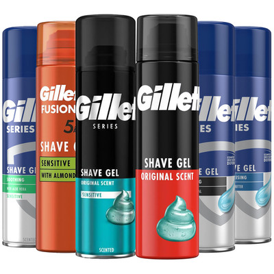 Gillette Fusion 5 Series Rasiergel 200ml Sensitive Classic Charcoal Moisture