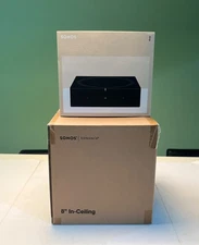 Brand New pair Sonos 8 inch in-ceiling Speakers INCL8WW1/ Sonos Amp Bundle