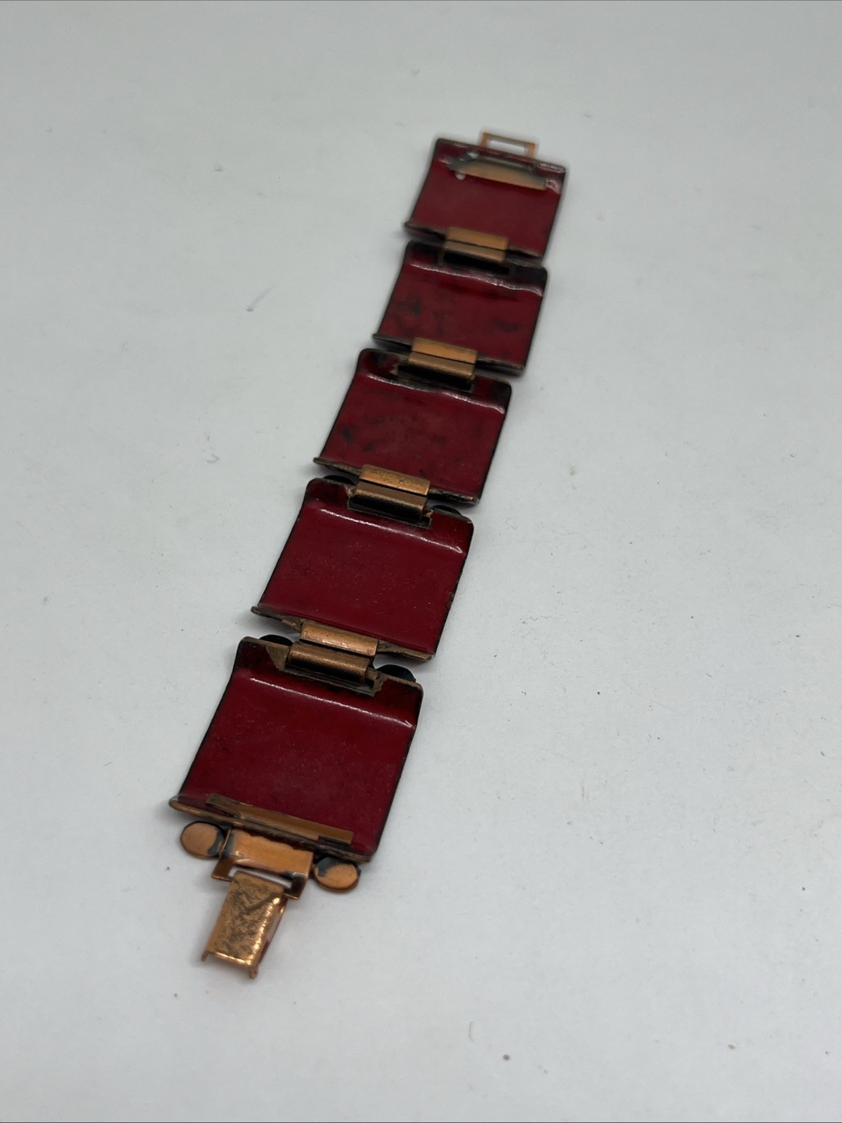 Vintage Copper Enamel Splatter Pattern Panel 6.75… - image 4