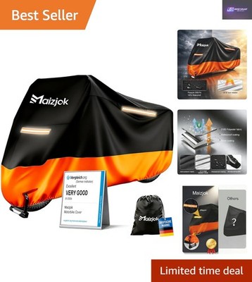 210D robuste Motorradabdeckung - wasserdicht & reflektierend, 96,5 x 41,3 groß