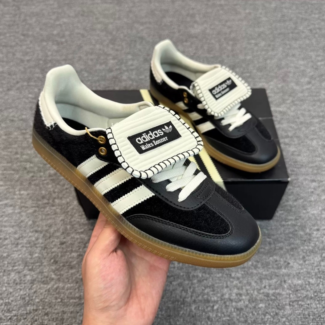 Black WALES BONNER x adidas originals Samba Pony Tonal for US