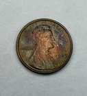 Uncirculated 1909 VDB Lincoln Wheat Penny 1C- Rainbow Toning!