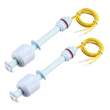 2Pcs PP Float Switch M10 115mm Vertical Liquid Water Level Sensor