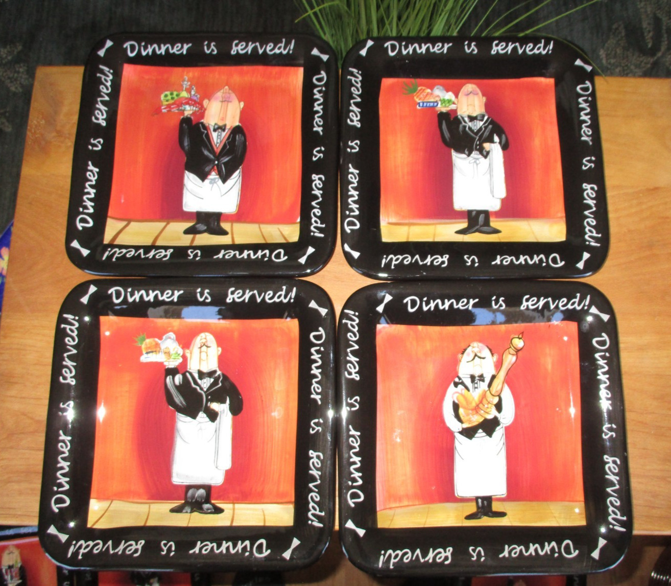 4 Certified International Chef DINNER IS SERVED Tracy Flickinger Salad Plates