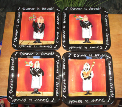 4 Certified International Chef DINNER IS SERVED Tracy Flickinger Salad Plates
