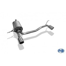 FOX Sportauspuff re li je 1x90mm eingerollt schräg für Dacia Duster 4x2 Facelift