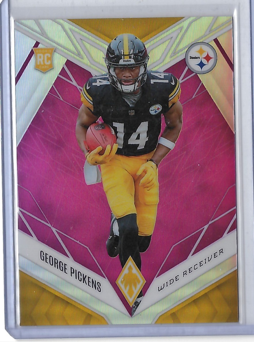 George Pickens 2022 Panini Phoenix Rookies Pink  #123 Rookie RC 001/199 Steelers