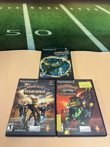 Ratchet & Clank Up Your Arsenal + Going Commando + Deadlocked PlayStation 2 PS2
