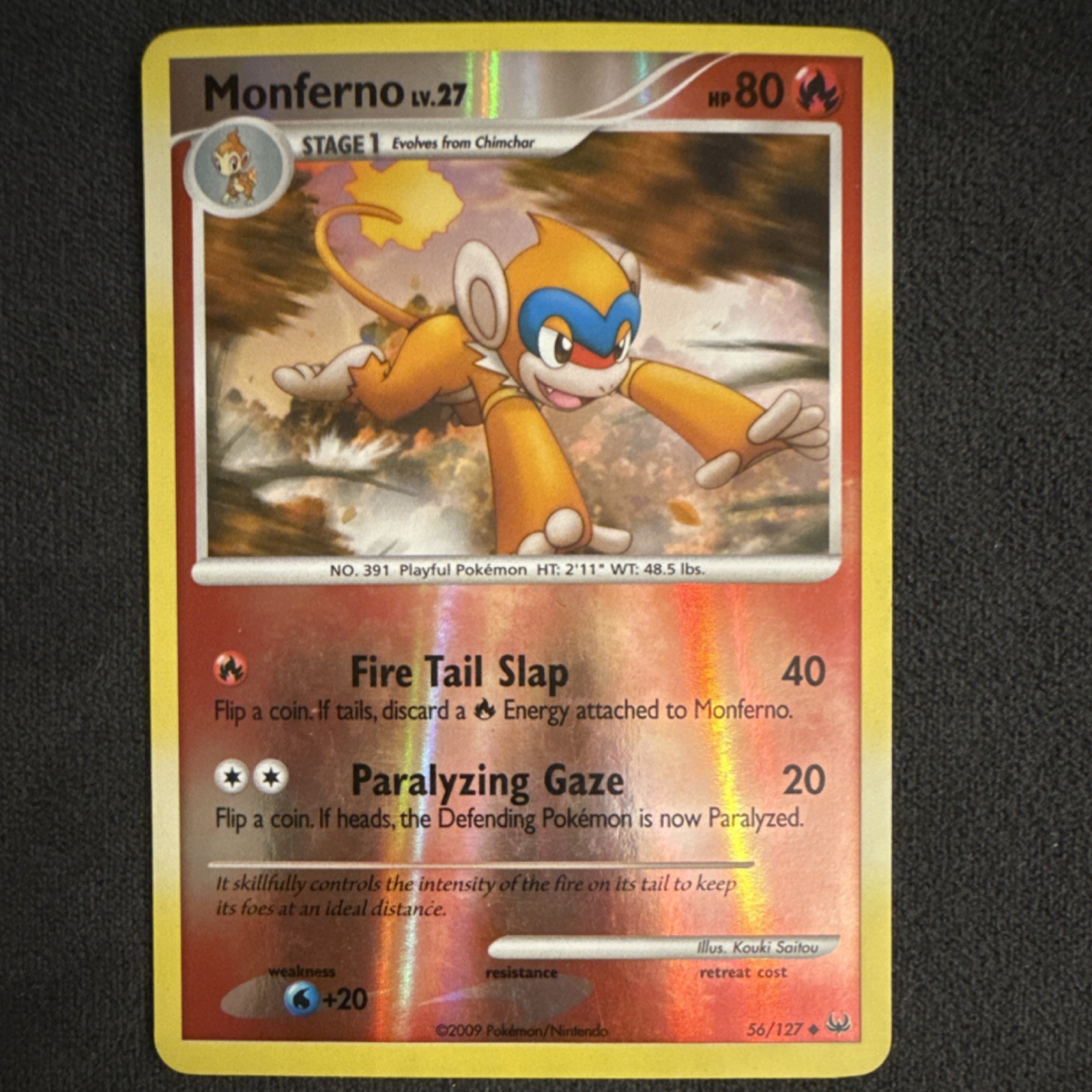 Pokémon/Nintendo Pokémon Monferno Platinum 56/127 Reverse Holo Uncommon 80HP
