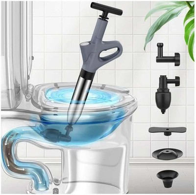 Toilettenentsperrer, Entsperrer robust, Abfluss dunkelgrau 